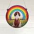 Springer Spaniel Brown & White Rainbow Bridge Stained Glass Effect Suncatcher